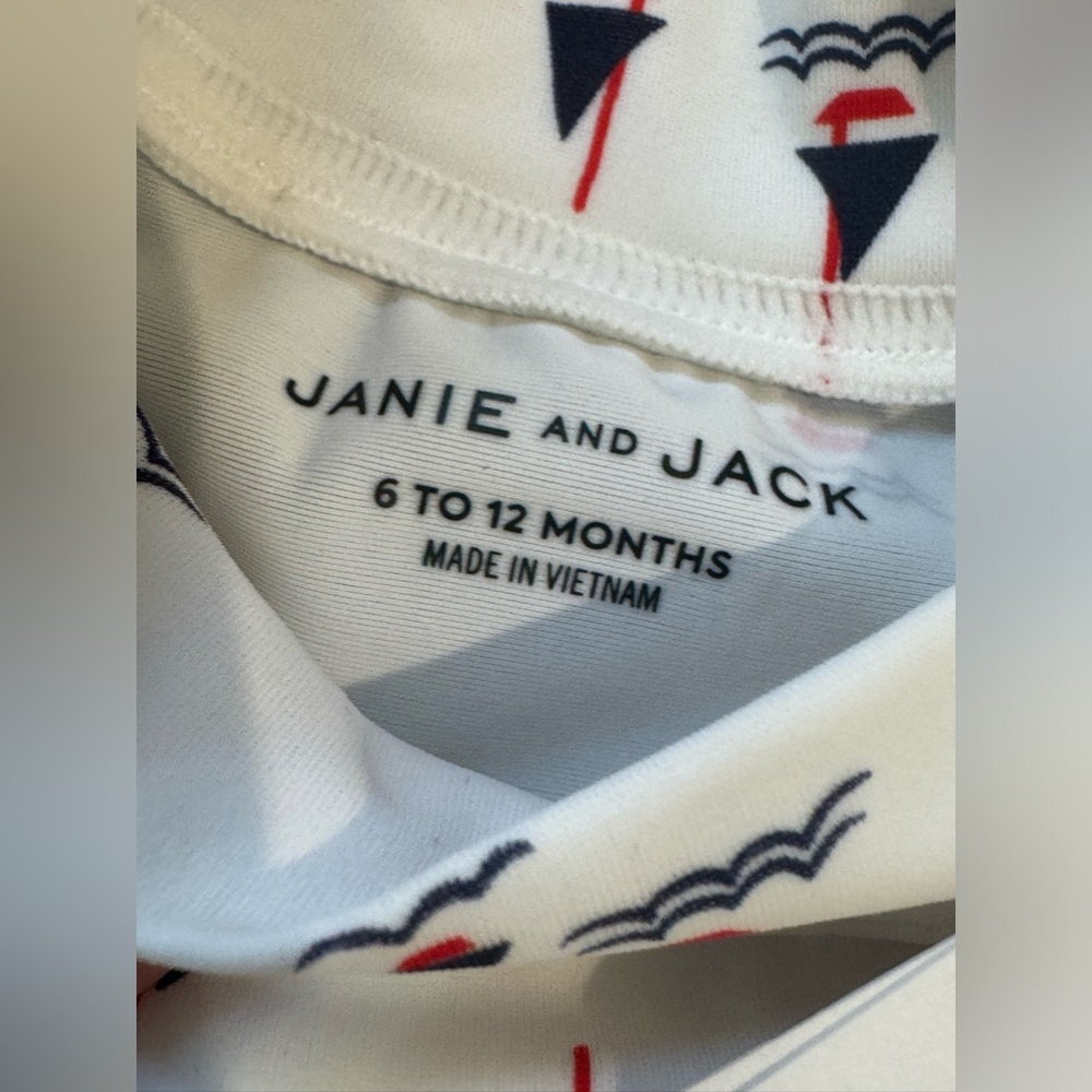 JANIE AND JACK SAILBOAT PRINT RASH GUARD SET NWT​ - Picture 7 of 8